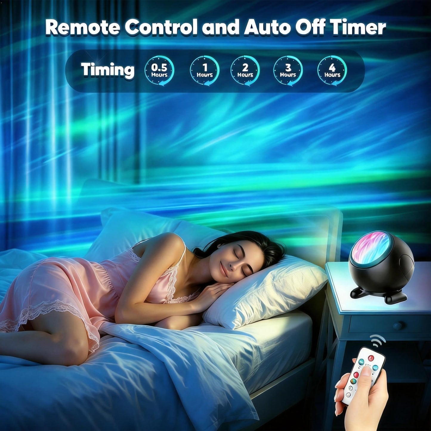 Northern Lights Projector, LED Night Light Aurora Projector with Timer and Remote, Room Decor, Gifts for Kids, Adults, Christmas, Birthday