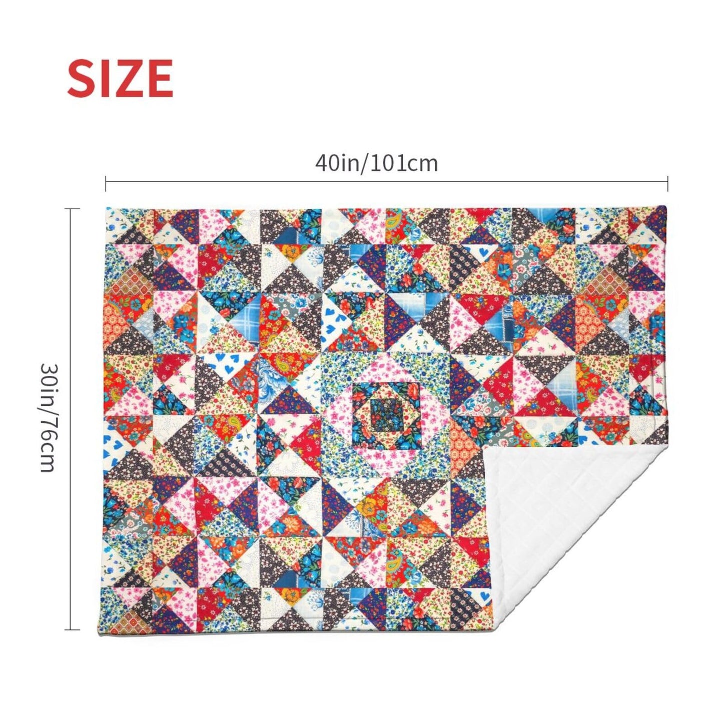 Printed Abstract Floral Boho Patchwork Throw Blanket Ultra Soft Cozy Flannel Fleece Blanket Plush Warm Lightweight Bedding for Couch Sofa Chair Bed Living Room Bedroom Decor,40"X30"