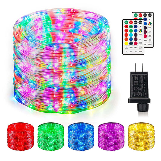 SURLED Color Changing Rope Lights 164FT 500 LED Outdoor, String Lights with Plug & Remote | Twinkle Christmas Indoor Bedroom, Waterproof Christmas Lights Outdoor, Rope Lights for Outside,16 Colors