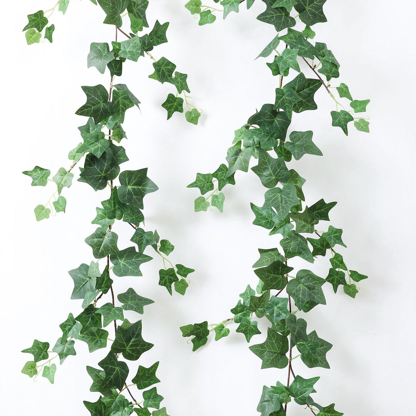 Mizii 2 Strands Artificial Vines Ivy Garland 79" Fake Vine with Silk Green Leaves Faux Hanging Plants Greenery Decoration for Outdoors Party Wedding Indoor Mantle Bedroom Home Decor (Ivy)