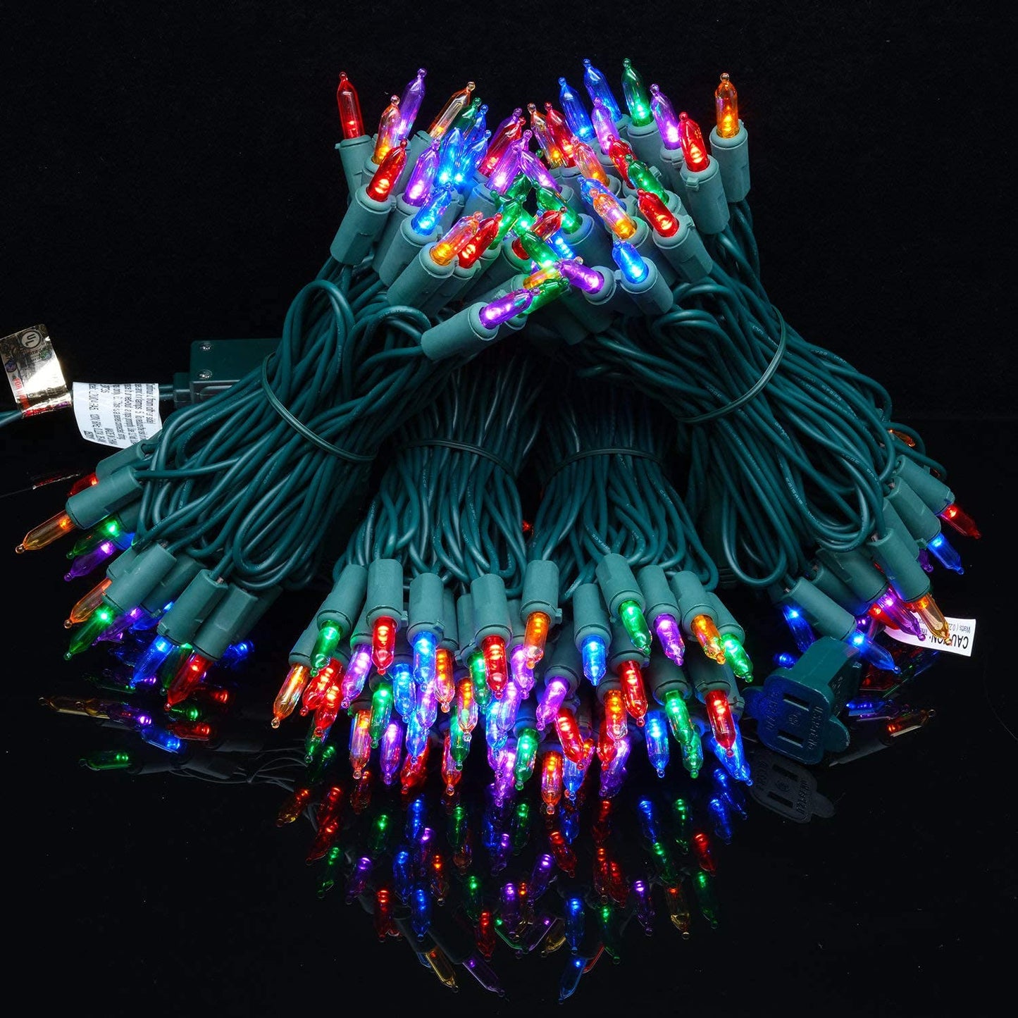 SWEET SHINE 200 Count Multicolor LED Christmas Lights, 66 ft Green Wire UL Certified Commercial Grade Holiday String Light Set (Multicolor)