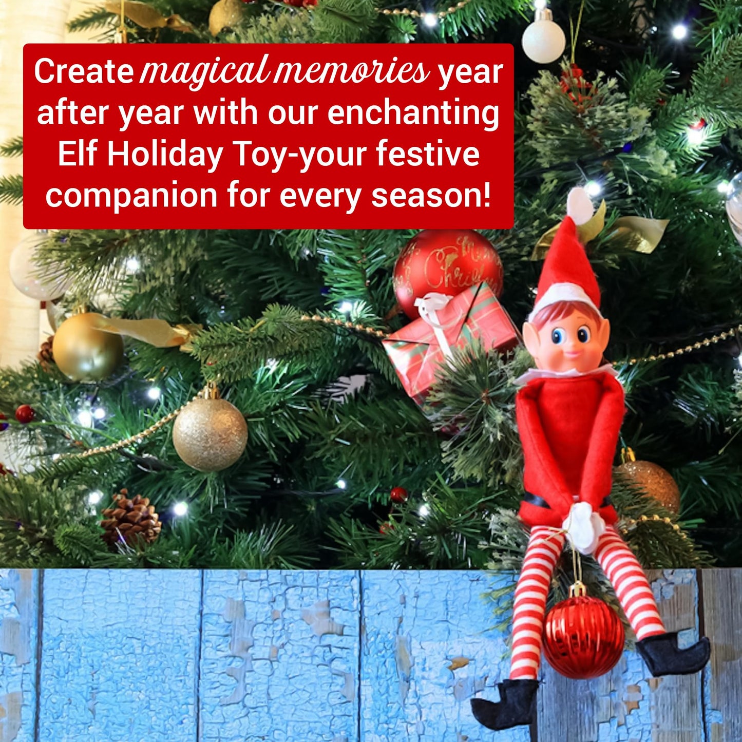 Prime Collectibles Naughty Elf Couple 2 Pack – 12 Inch Boy & Girl Christmas Elf Figures with Soft Bodies & Vinyl Faces, Santa’s Little Helpers, Holiday Shelf Decor, Festive Christmas Display Set