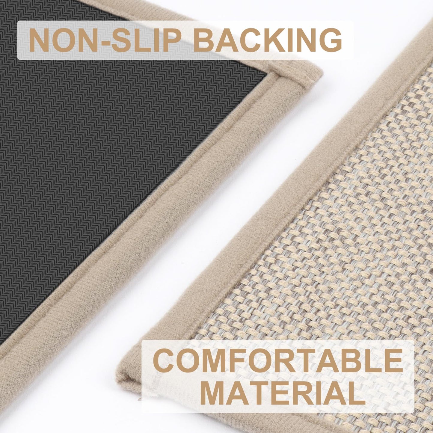 LEKEEPGO Door Mat 17"x29", Non Slip Door Mat Indoor Entrance, Rubber Backing Indoor Door mats Washable Absorbent Low-Profile Doormat Front Entryway Entry Resist Dirt Inside Door Mats, Khaki