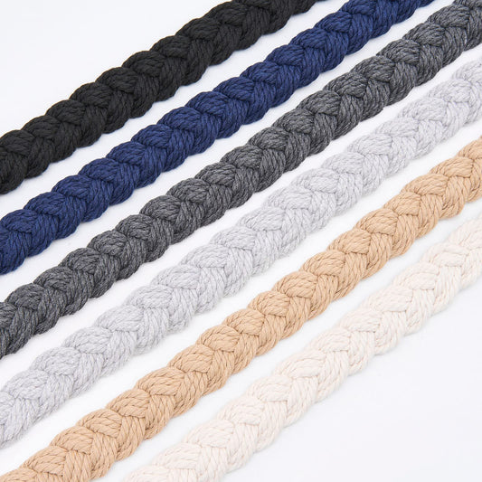 NICEEC 2 Pack Natural Cotton Rope Curtain Tiebacks Elegant Boho Style Decorative Drape Tie Backs Soft Hand-Woven Rope Curtain Holdbacks with Metal Hook for Home & Office Drapery (Beige)