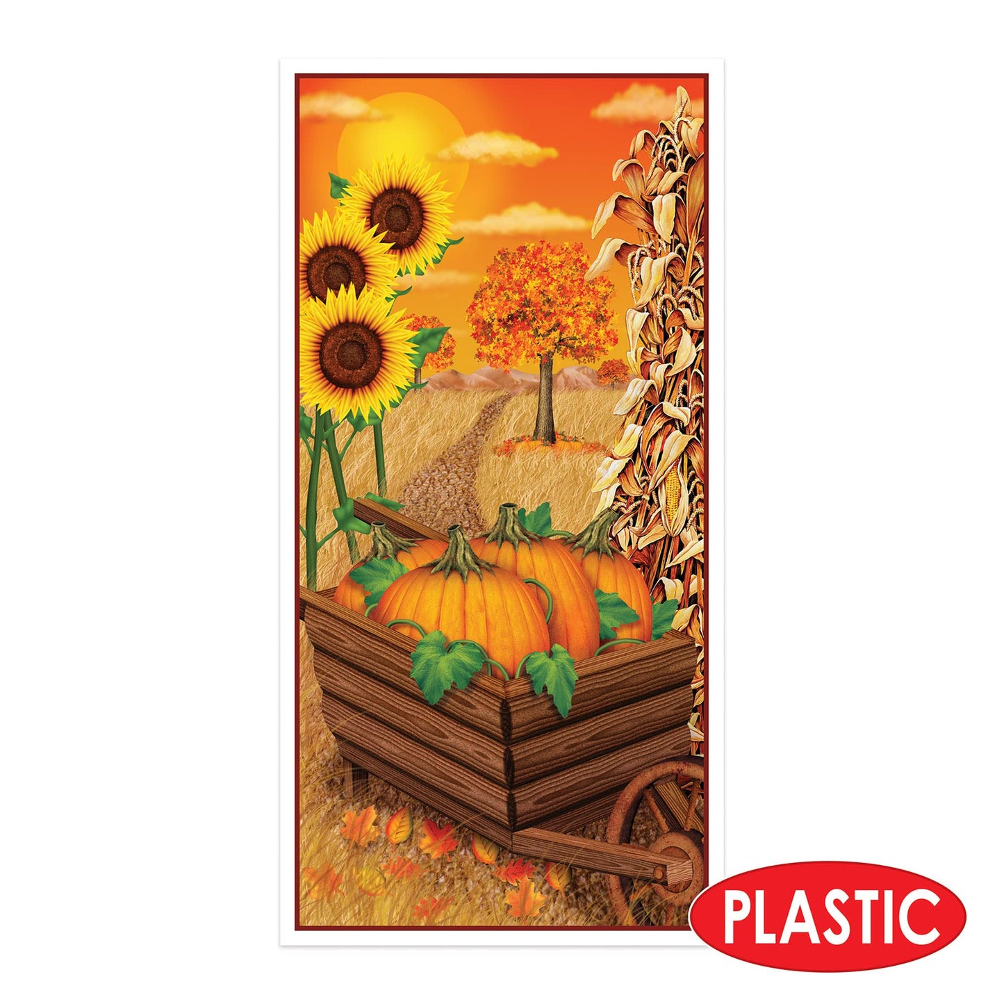 Beistle 1-Pack Decorative Fall Door Cover, 30-Inch by 5-Feet