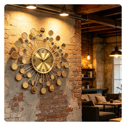 PSYCHE GOD 23 Inch Classroom Clock- Large Modern Wall Clock Silent Non‑Ticking Battery Operated Decorative Wall Clocks for Living Room Office Classroom Home Decor House Warming Gifts New Home (Color