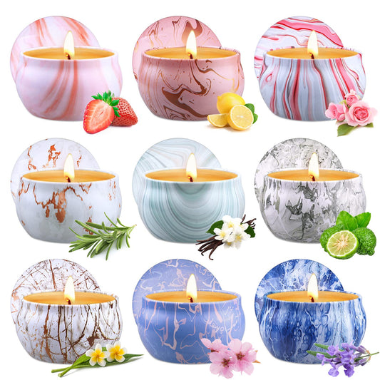 Scented Candles Gifts for Women, 2.5oz Aromatherapy Candles for Home Scented, Long Lasting Soy Wax Candle Sets for Women Gift,Small Candles for Gifts Bath Yoga Spa Birthday Gift