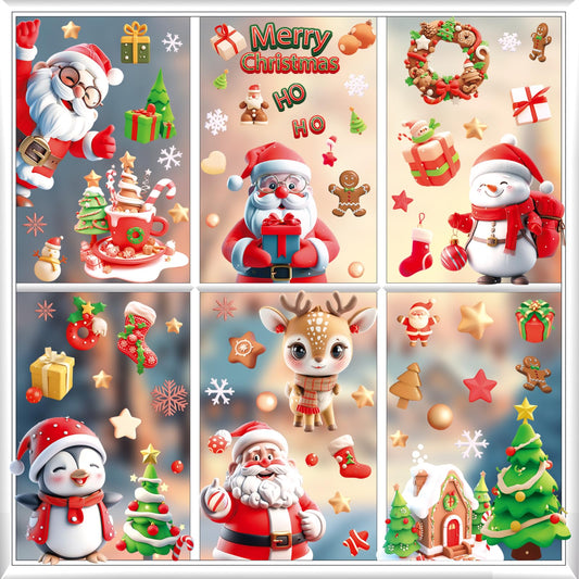 Christmas Clings and Xmas Decals for Window Decorations