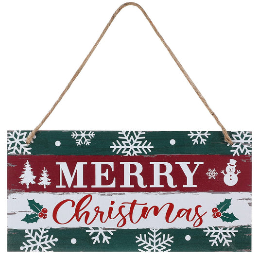 Christmas Sign Rustic Merry Christmas Hanging Sign Farmhouse Outdoor Wooden Christmas Decoration Xmas Holiday Decor with Hanging Rope for Christmas Home Window Wall Farmhouse Indoor Decoration