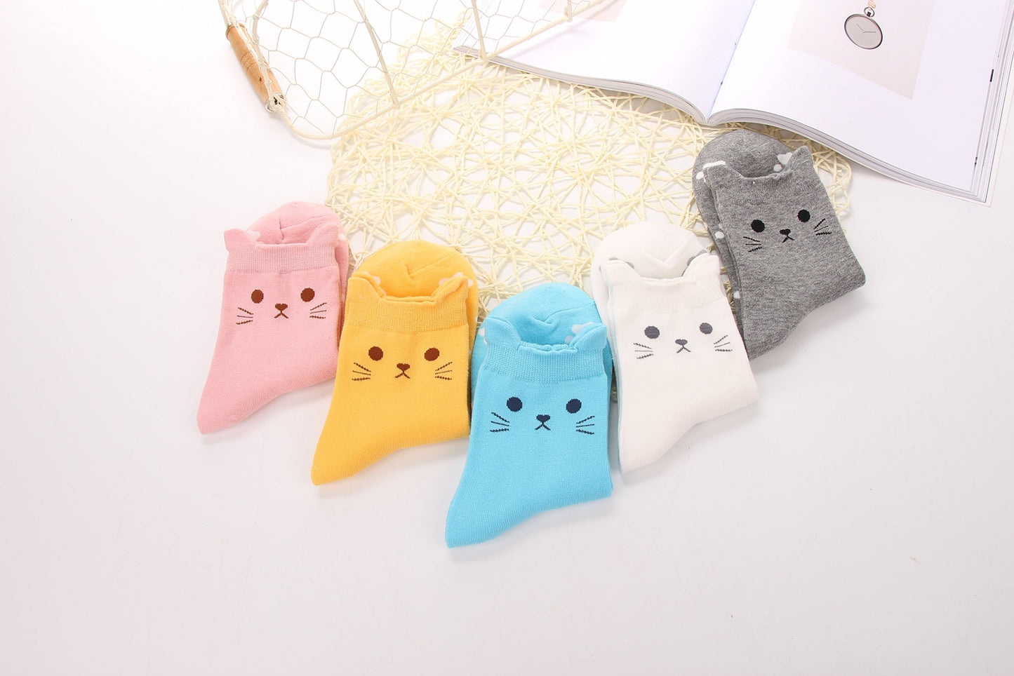 Jeasona Women's Cute Socks Cat Gifts for Women Wife Girlfriend Mom Daughter