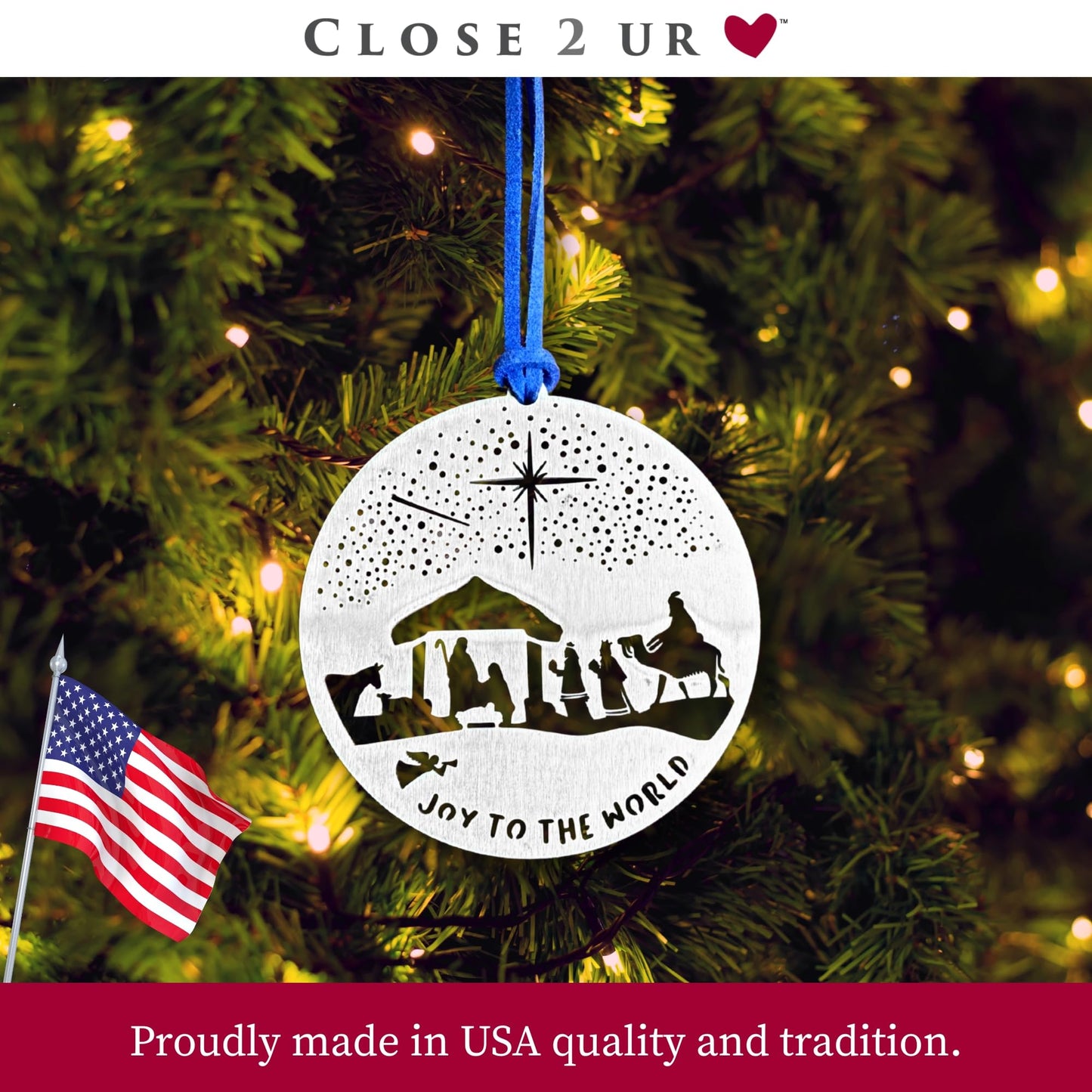 Nativity Three Wisemen Stainless Steel Ornament Keepsake & Collectible | Window Ornament, Hanging Decoration, Religious & Holiday Décor | Handcrafted, Durable & Made in USA