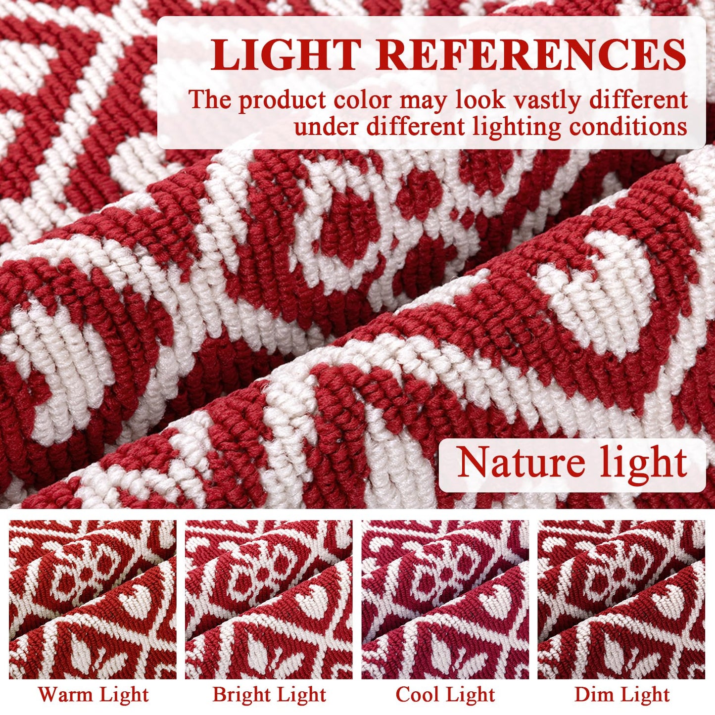 Ileading Christmas Entrance Door Mat, Absorbent Dog Mats for Muddy Paws, Low-Profile Small Red Xmas Decor Kitchen Runner Rug with Non-Slip Backing, Machine Washable Entryway Welcome Mat(Red 24"X36")