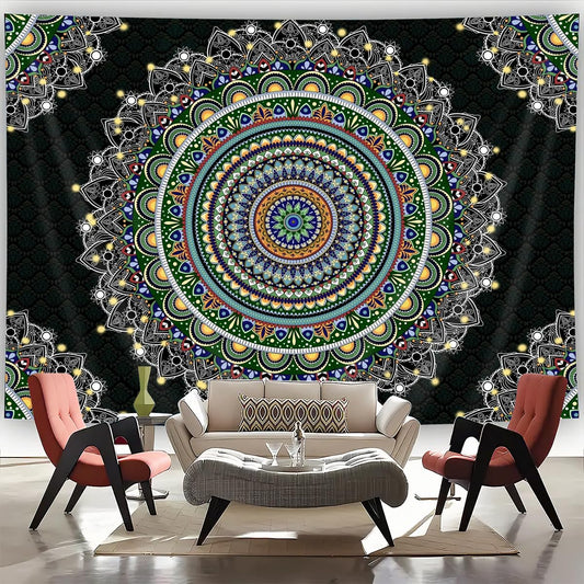 FENDROM Mandala Tapestry Wall Hanging Psychedelic Aesthetic Indian Hippie Wall Decor Bohemian Wall Art Boho Home Decoration for Bedroom Living Room Dorm