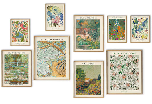 Vintage Eclectic Wall Art Poster Prints,Set of 9 Vintage Wall Decor for Dorm Bedroom,Trendy Aesthetic Pictures for Teens Boys Girls, Maximalism Posters Wall Decorations