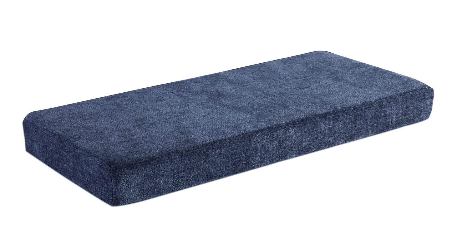 Loveboat Bench Cushion 54x16 Inch Soft Non-Slip Furniture Cushions for Bench Couch Swing Setee with Ties, Navy