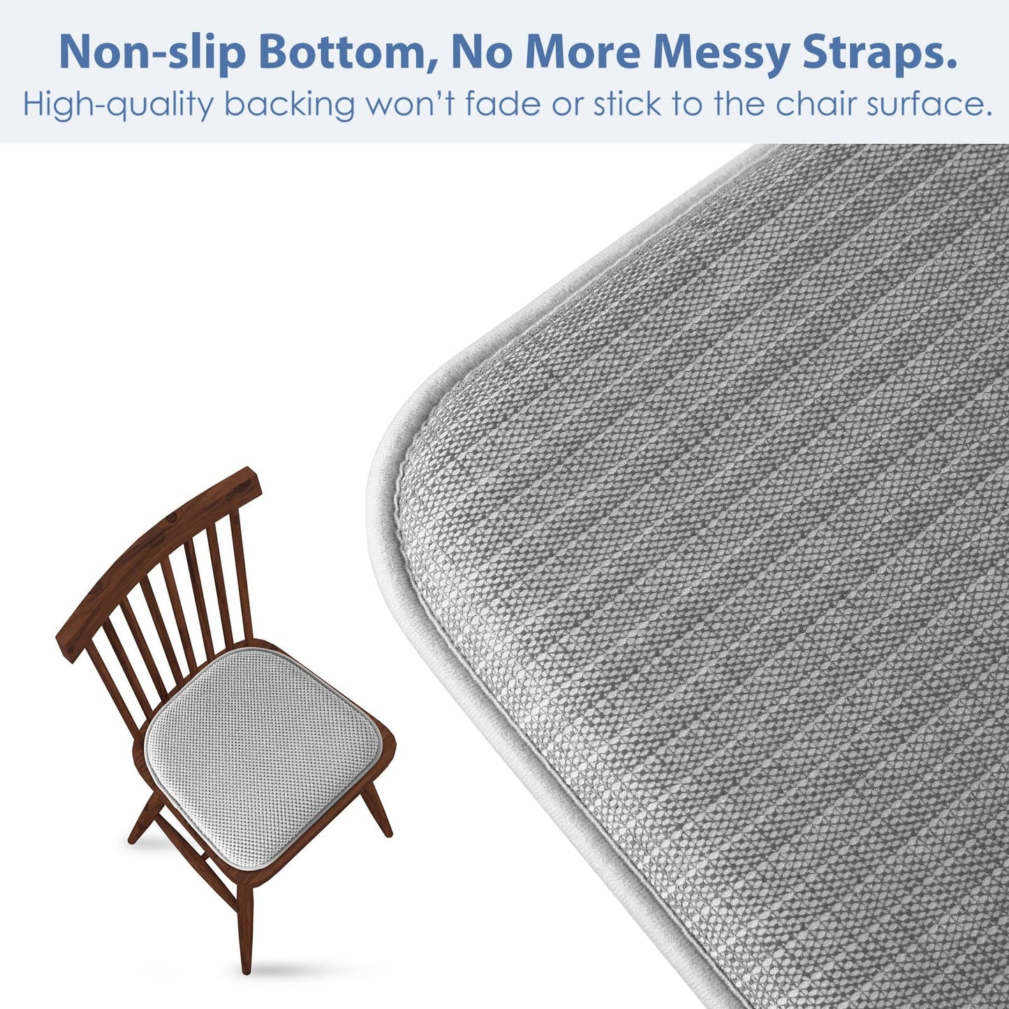 SWEMSTAR Chair Cushions - 15"*17" Kitchen Dining Chair Pads Foam Seat Cushion for Chairs Barstool Cushions Non Slip Seat Pad