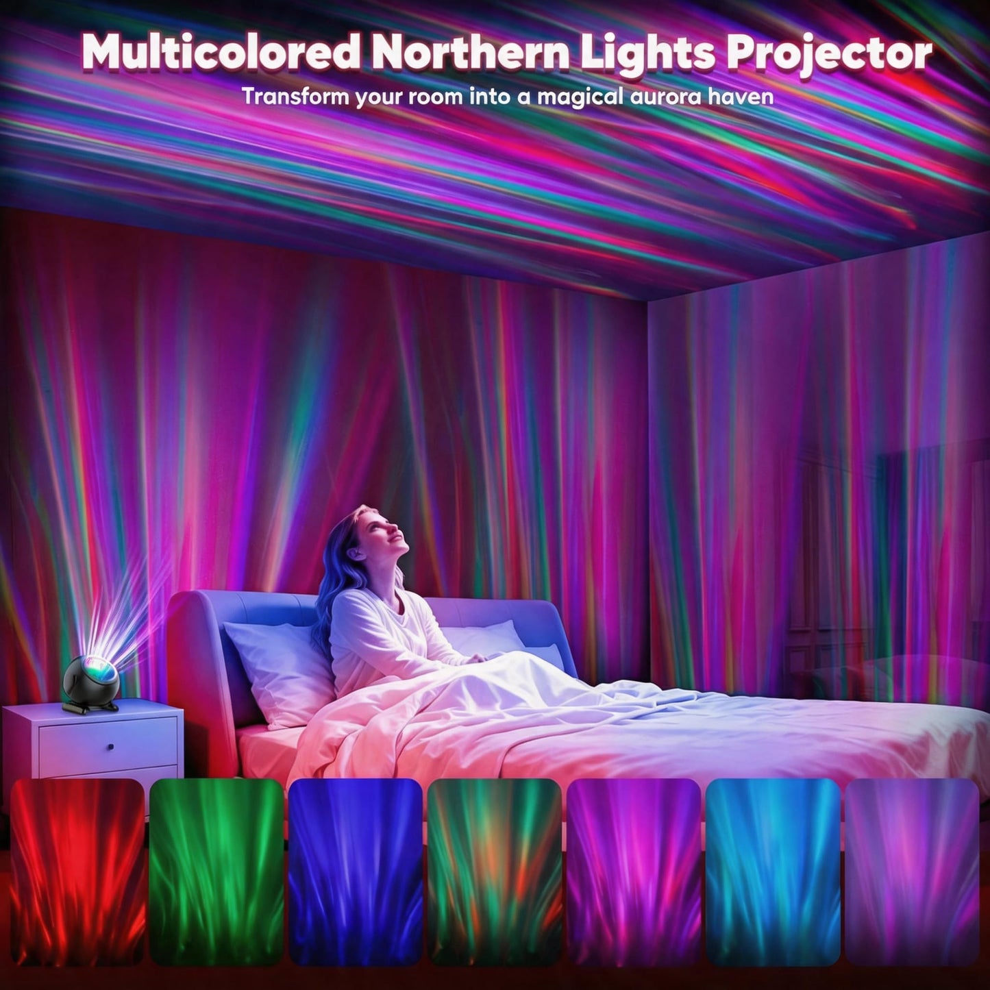 Northern Lights Projector, LED Night Light Aurora Projector with Timer and Remote, Room Decor, Gifts for Kids, Adults, Christmas, Birthday