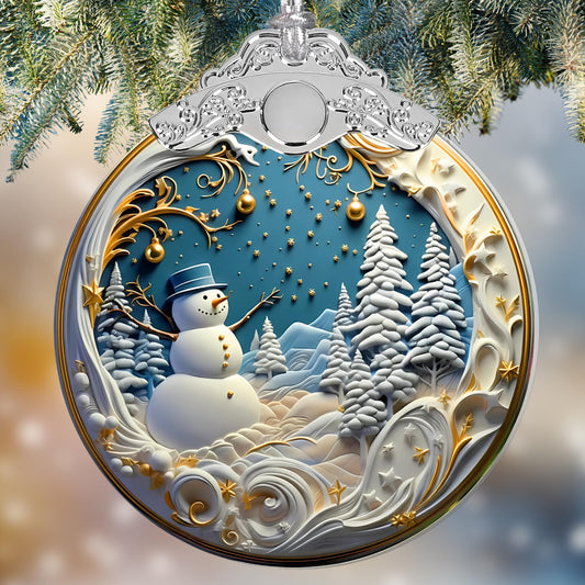 Snowman Ornaments 2025 – Snowman Ornaments for Christmas Tree, Handmade Acrylic Christmas Ornament Snowmen, Cute Snowmen Ornament Gifts for Women, Men, Friends, Adults, Holiday Decoration