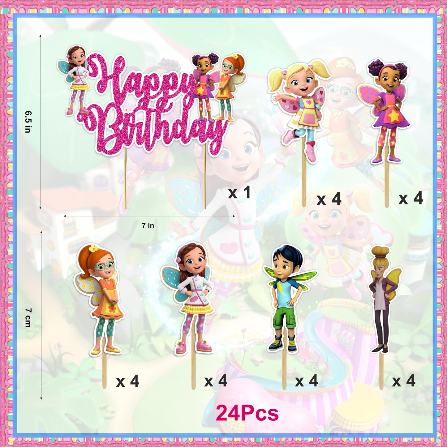 Buterbean Cafe Theme Birthday Party Supplies – Cute Café Inspired Party Decoration Set for Birthday Celebrations, Decorative Table Styling Items for Themed Events, Dessert Table Setup.