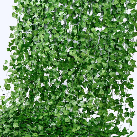 SKHYVQW 50 Pack 375 Feet Fake Vines for Room Decor Artificial lvy Greenery Garland Vine Leaves, Leaf Plants Flowers Foliage for Bedroom,Garden Wall.Decor Indoor Outdoor