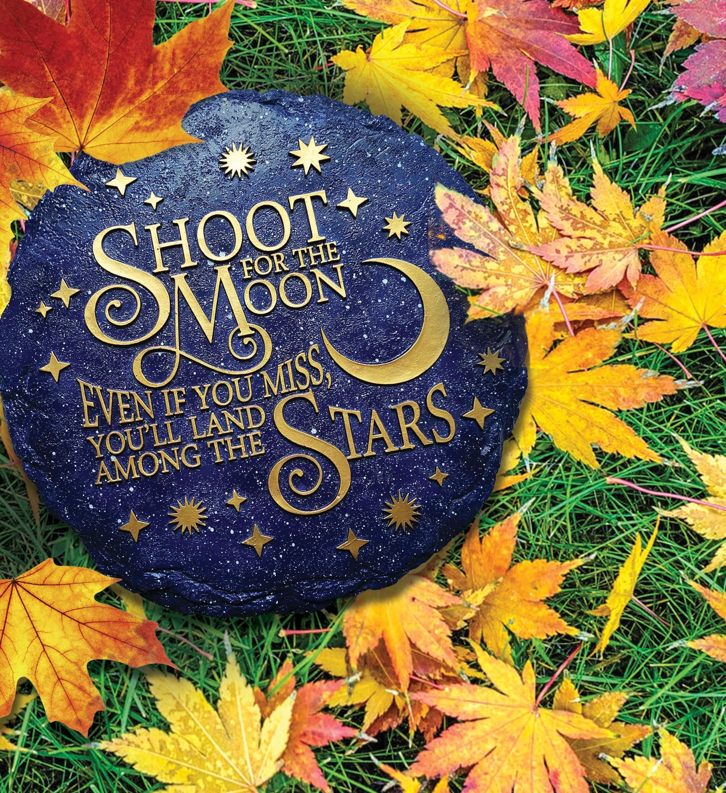 Spoontiques - Garden Décor - Shoot for The Stars Stepping Stone - Decorative Stone for Garden