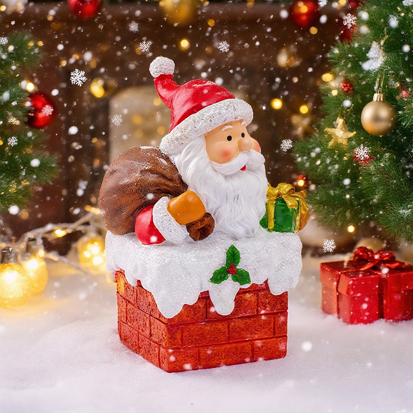 Christmas Santa Claus Decoration for Home, 6.7in Holiday Figurine,Christmas Gift For Mom，GrandMom，Friends