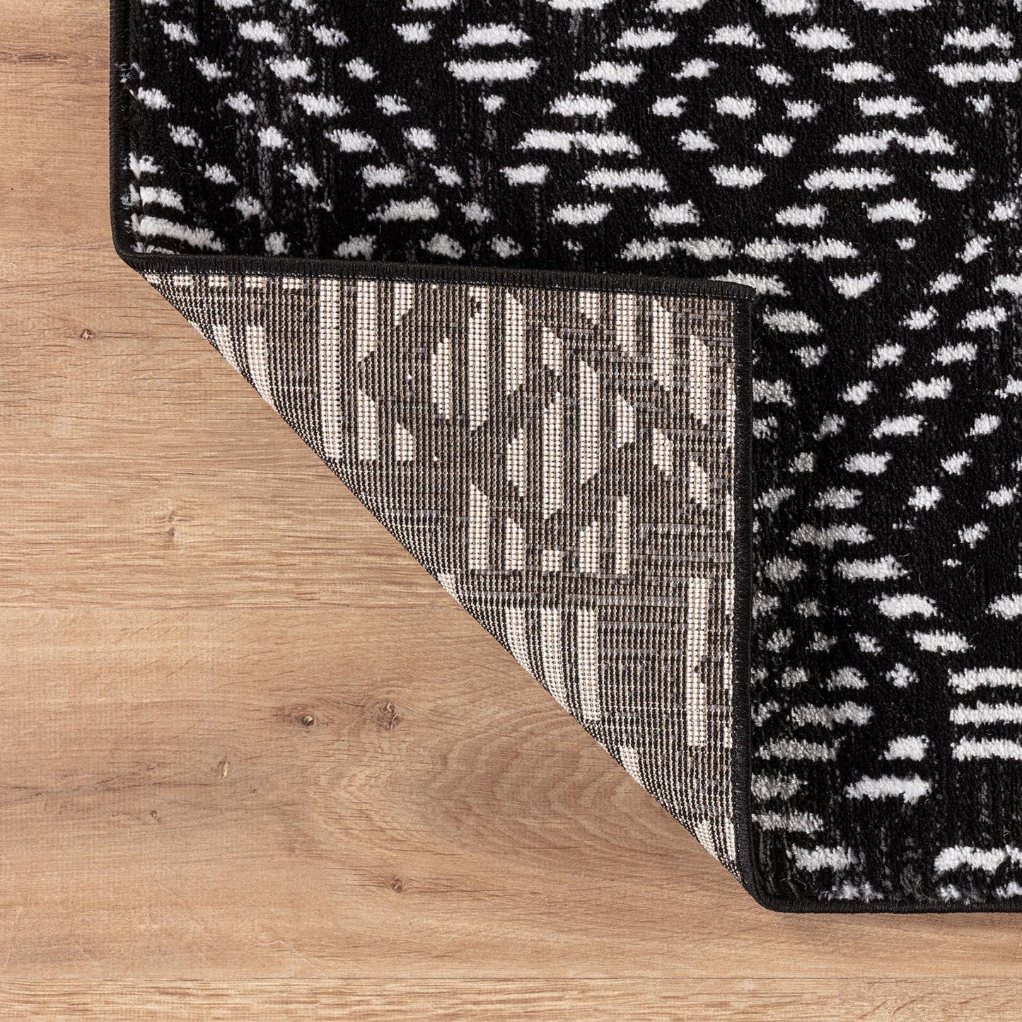 Rugshop Boho Black Tribal Area Rug 2x3 – Modern Indoor Carpet for Living Room, Bedroom, or Entryway – Non-Shedding, Low Pile Geometric Design 2' x 3'