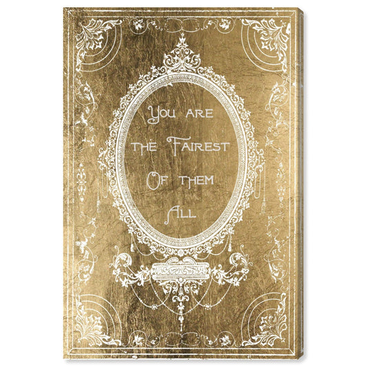 Typography and Quotes Wall Art Canvas Prints 'The Fairest Gold'