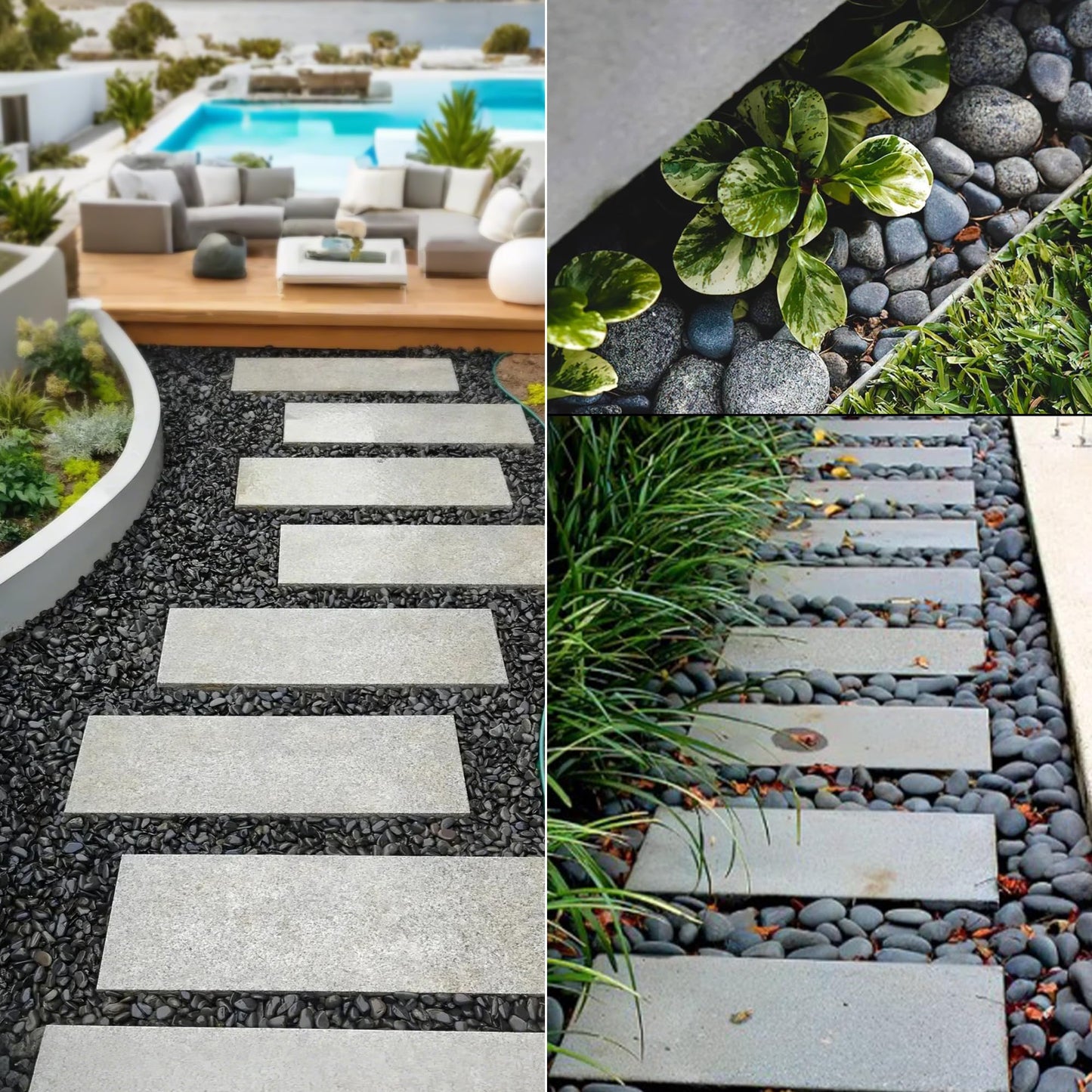 Quibbay 5 lbs Mexican Beach Pebbles, 2-3 Inch Decorative River Rocks for Fish Tank Aquarium Fountain, Decorative Pebbles for Garden Landscaping, Home Décor, Outdoor Paving Walkways Pathways Backyard