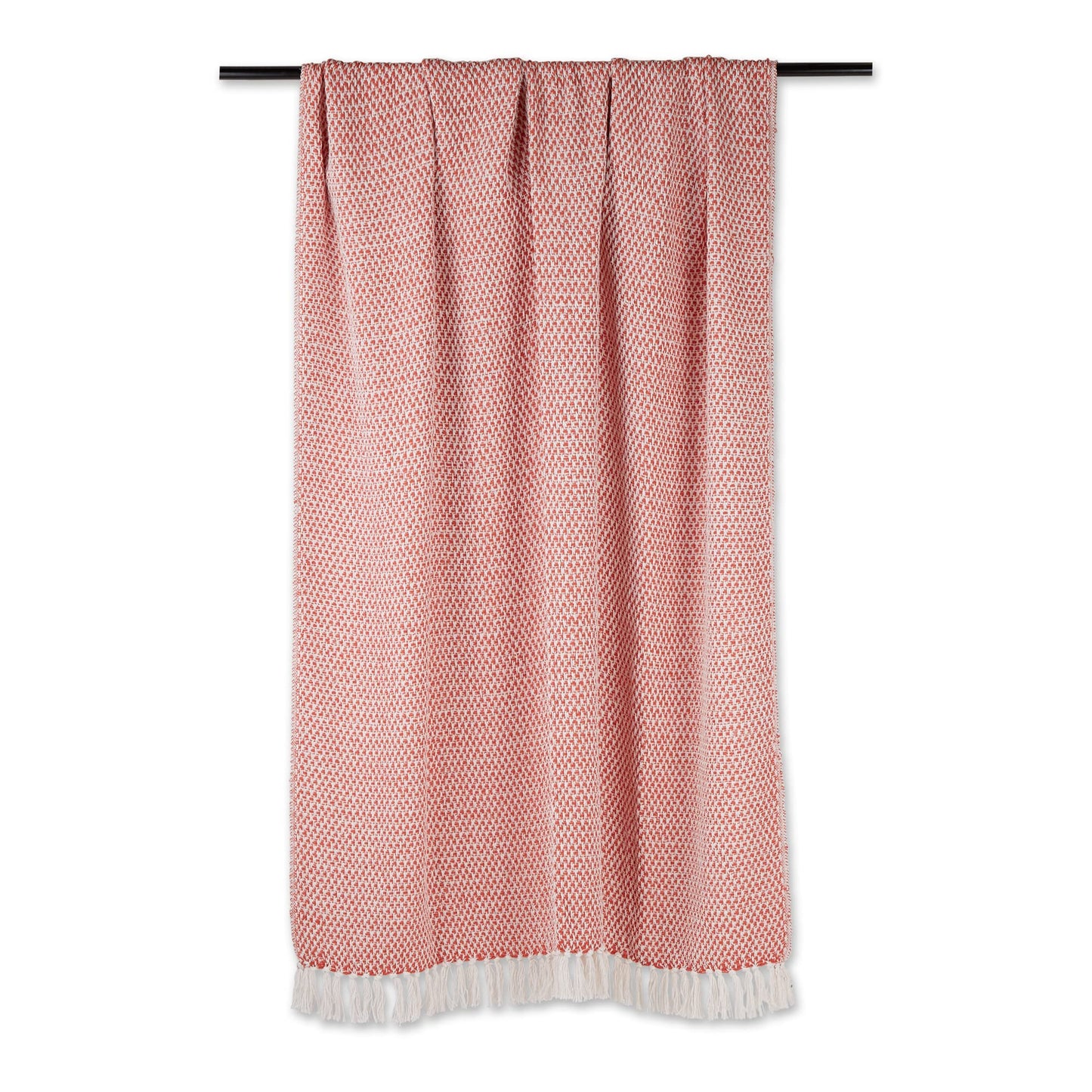 DII Woven Throw Collection 100% Cotton, Basketweave, 50x60, Spice