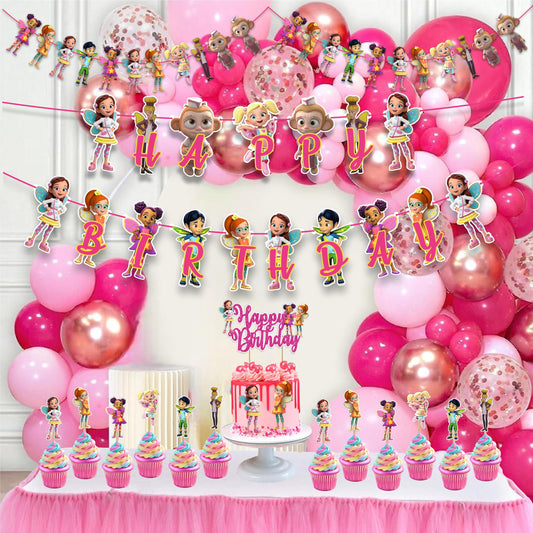 Buterbean Cafe Theme Birthday Party Supplies – Cute Café Inspired Party Decoration Set for Birthday Celebrations, Decorative Table Styling Items for Themed Events, Dessert Table Setup.