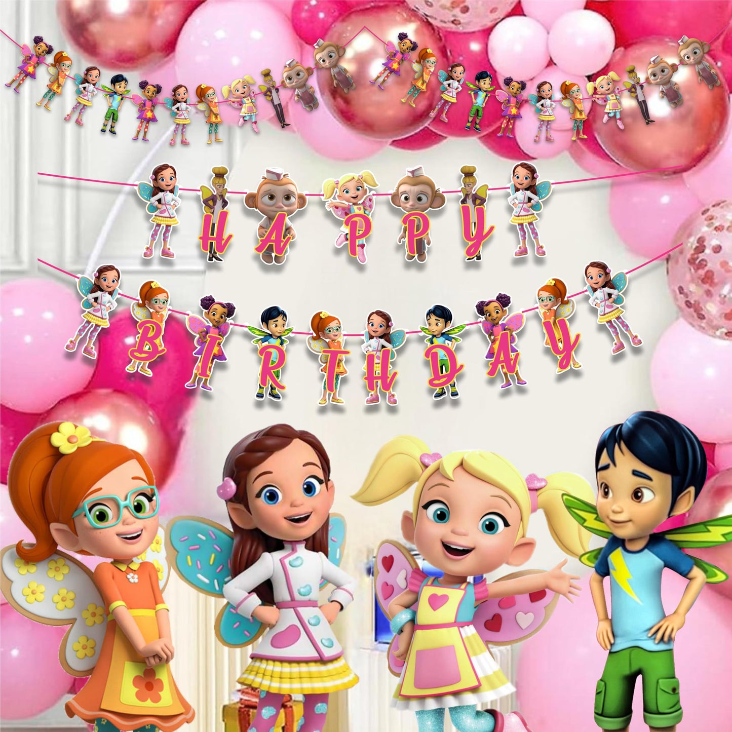 Buterbean Cafe Theme Birthday Party Supplies – Cute Café Inspired Party Decoration Set for Birthday Celebrations, Decorative Table Styling Items for Themed Events, Dessert Table Setup.