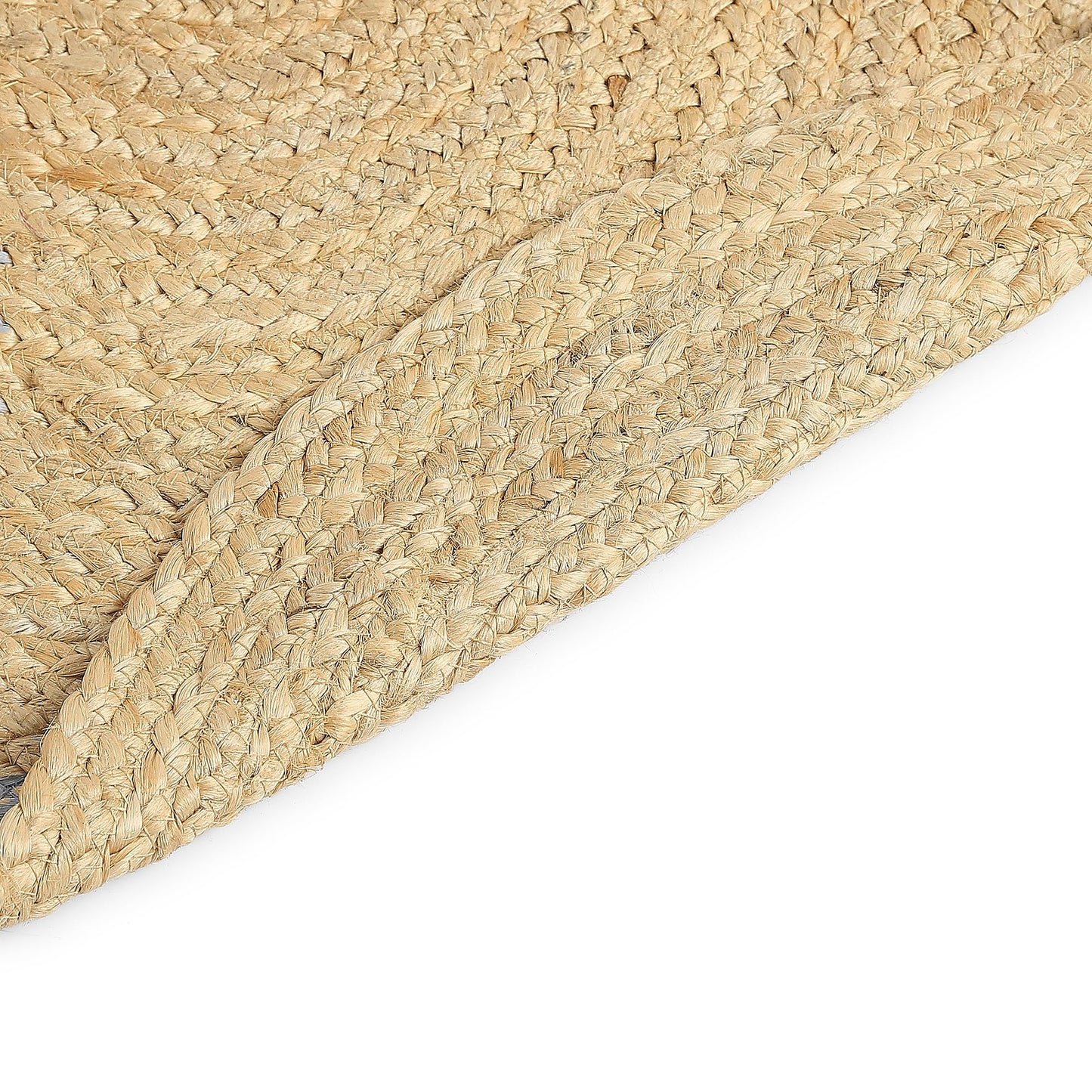 · REDEARTH · Oval Area Rug - 2'x3' Braided Natural Jute with Non-Skid Backing - Handwoven Boho Rug for Bedroom, Kitchen, Living Room - Farmhouse Aesthetic Home Decor - Durable Handmade Rug
