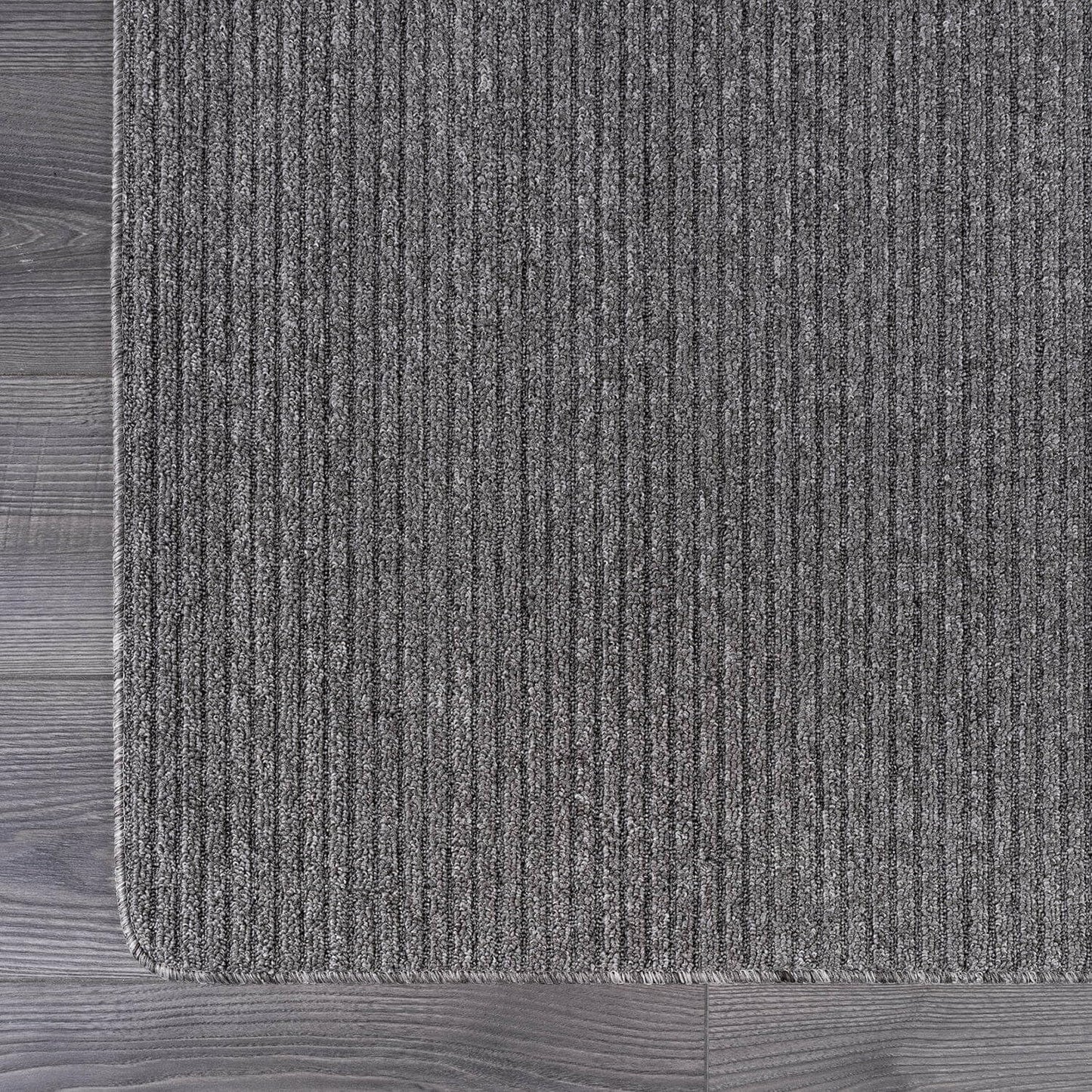 Beverly Rug Non-Slip Modern Entry Rug 2x3 Solid Traditional Rubber Backing Machine Washable Soft Thin Indoor Area Rugs for Living Room Stain Resistant Non Shedding Casual Carpet (2 x 3 Gray)