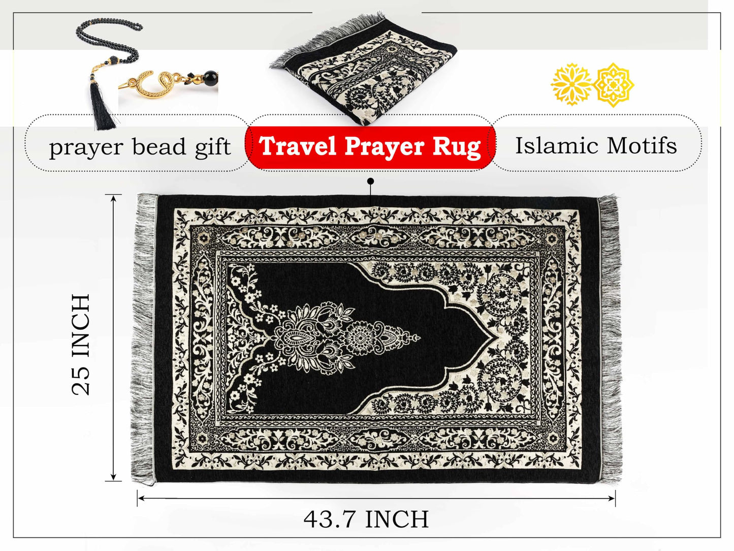OLEEK Muslim Prayer Rug - Islamic Prayer mat - Prayer matt Islam - eid Gifts - eid Decorations for Home 2026 - Praying mat - Muslim Gifts - Islam Men - Islamic Prayer Rugs - سجادة صلاة