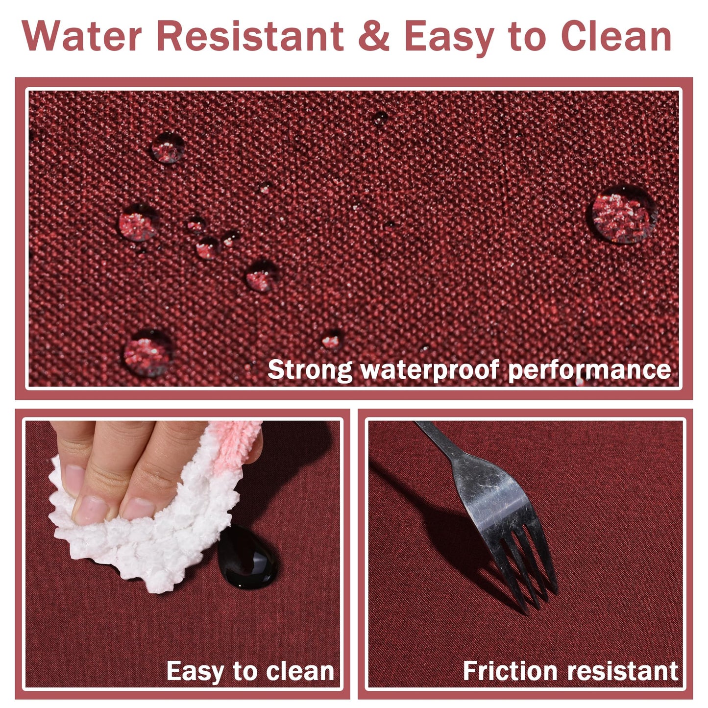 HX&OD Rectangular Tablecloth Cationic Fabric Waterproof Stain Resistant Wrinkle-Resistant for Home/Decoration/Party/Buffet/Wedding/Dining Room/Camping