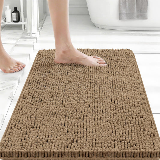 Bcoimo Bathroom Rugs 24x17, Bath Mats for Bathroom Non Slip with Rubber Backing,High Absorbent Microfiber Bath Rugs Quick Drying, Machine Washable, Durable Decor