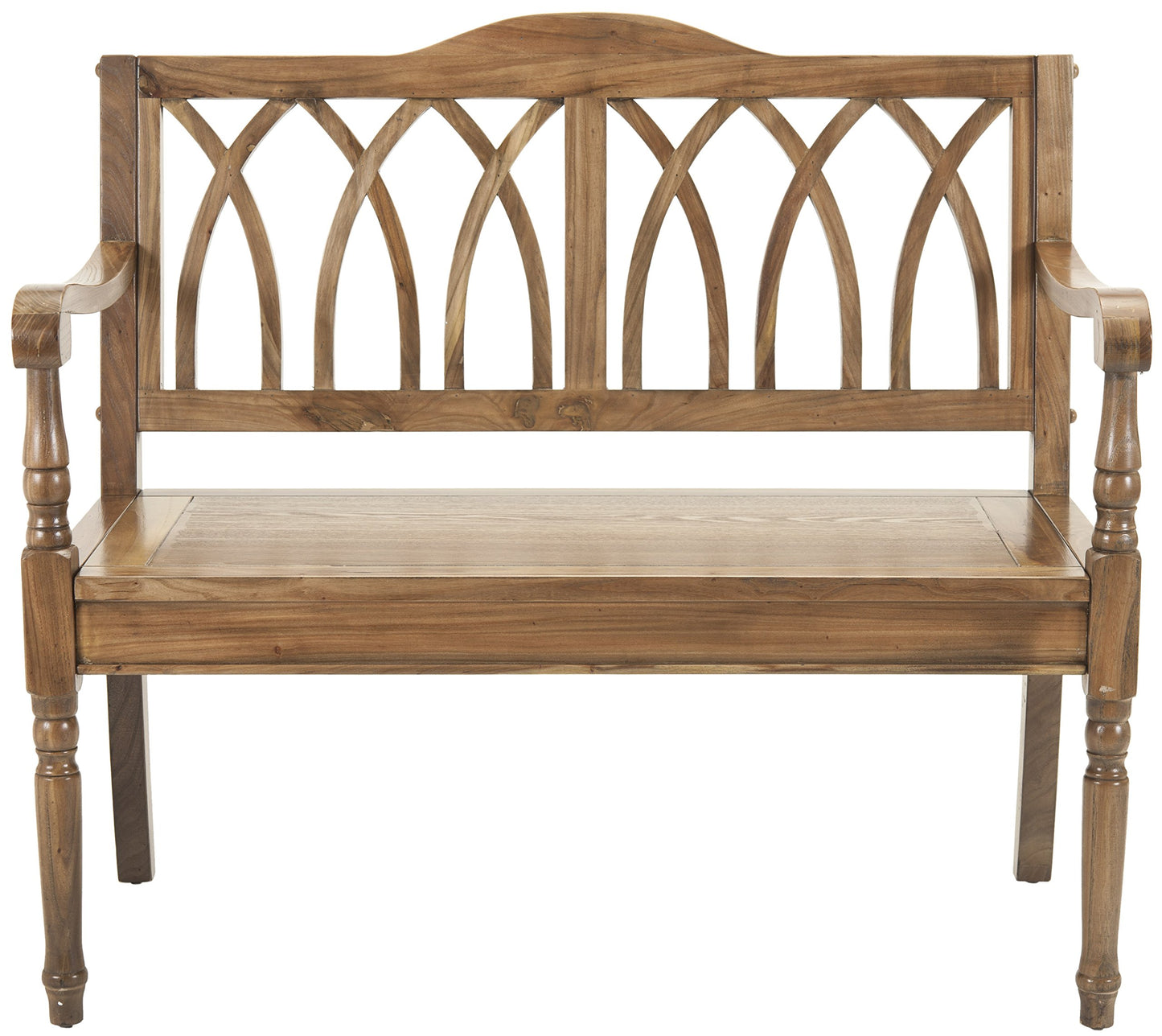 SAFAVIEH Home Collection – Benjamin Oak Brown Solid Wood Accent Bench, Indoor Bench for Entryway, Bedroom or Living Room (AMH6500E)