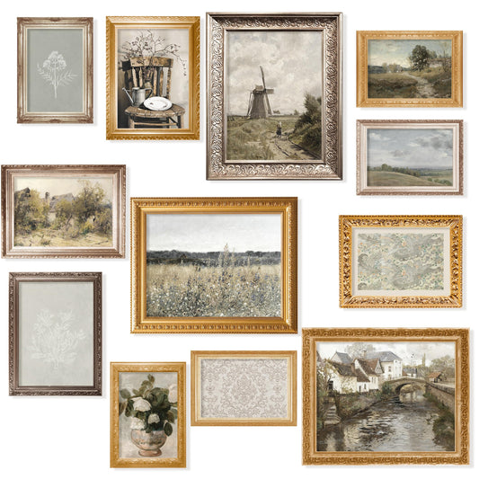 97 Decor Vintage Farmhouse Wall Art - Vintage Posters for Room Aesthetic, French Country Decor, Rustic Pictures, Vintage Art Prints Landscape Wall Art for Bedroom (8x10 Unframed)