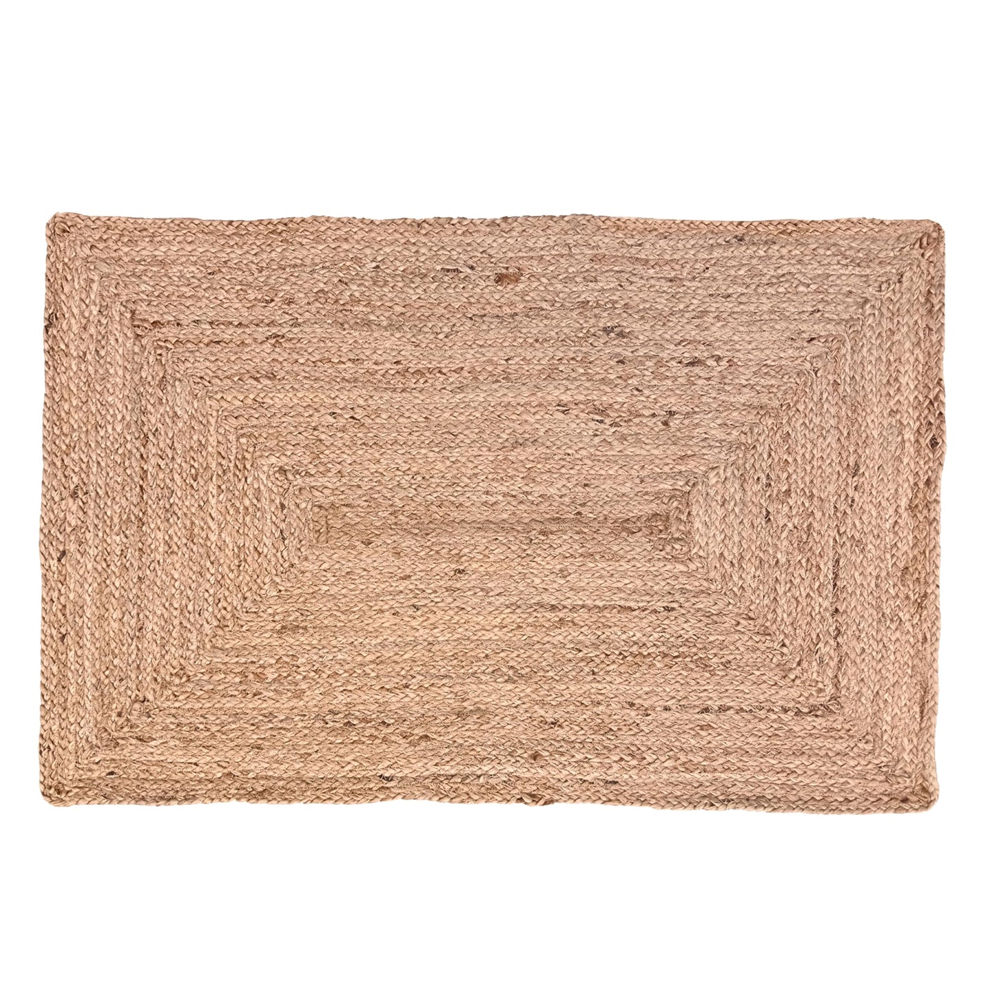 Ramanta Home Hand Woven Jute Braided Rug 2'x3' - Natural, Boho Reversible Floor Carpet for Living Room, Farmhouse Accent Rugs for Kitchen, Nursery, Kids Room, Bedroom, Patio - 24X36 Inch