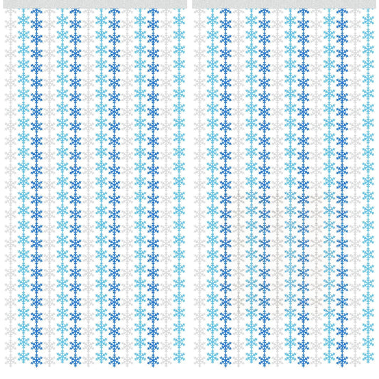 Avikosi 2 Pack Snowflake Foil Fringe Curtains, 3.3×6.6 ft Blue Tinsel Backdrop Streamers for Frozen Theme Birthday, Winter Wonderland Party, Baby Shower, Holiday Wall Decor