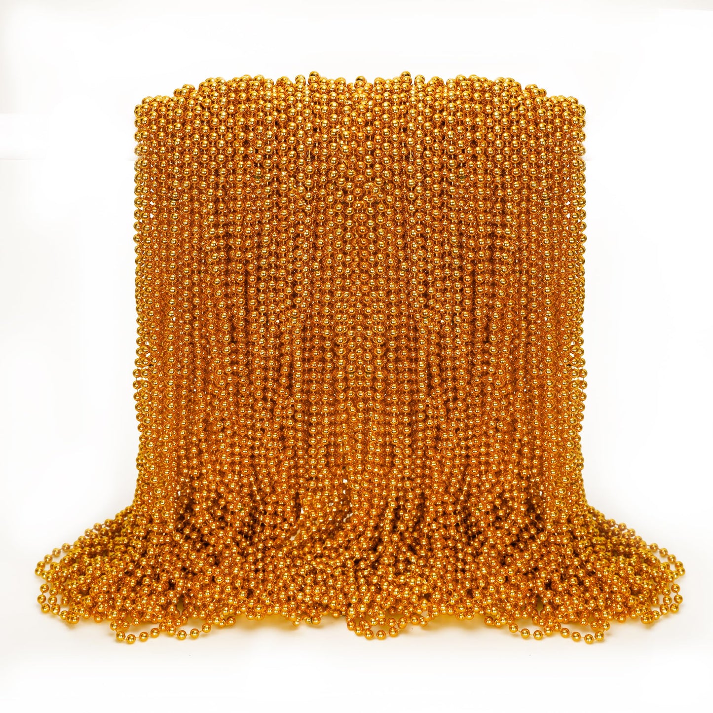 EOBOH 100PCS Mardi Gras Beads, Orange Bead Toy Necklaces Party Favors, 33" Necklaces Costume Accessories, Festival Parade Throw Accessories Mardi Gras Halloween Wedding Celebrations Decor
