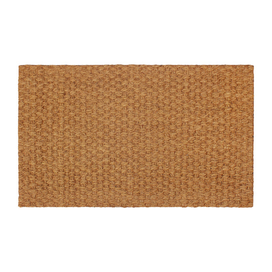 Woven Coir Doormat - Non Slip Heavy Duty Back Door Mat - Basketweave Dirt Trapping Welcome Mat - Easy Clean Durable Entryway Front Door High Traffic Indoor Outdoor Doormat - 17 x 30 - Natural