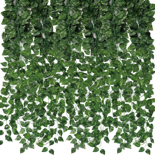 CEWOR Fake Vines for Room Decor 24 Pack 168ft Artificial Ivy Greenery Garland for Bedroom Wall Decor, Hanging Green Leaves for Party Wedding Christmas Decoration