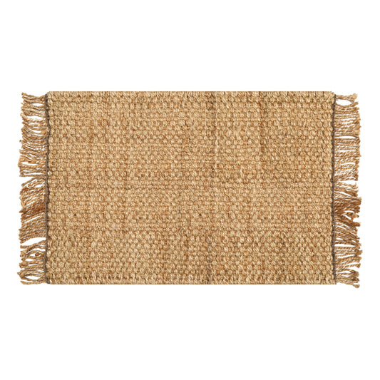 Goroly Home Hand Woven Jute Braided Rug 2x3 Feet - Natural Color, Reversible Boho Rugs for Kitchen, Living Room, Bedroom I Farmhouse Decorative Floor Rug, Heavy Quality Jute Rug 24x36 Inches