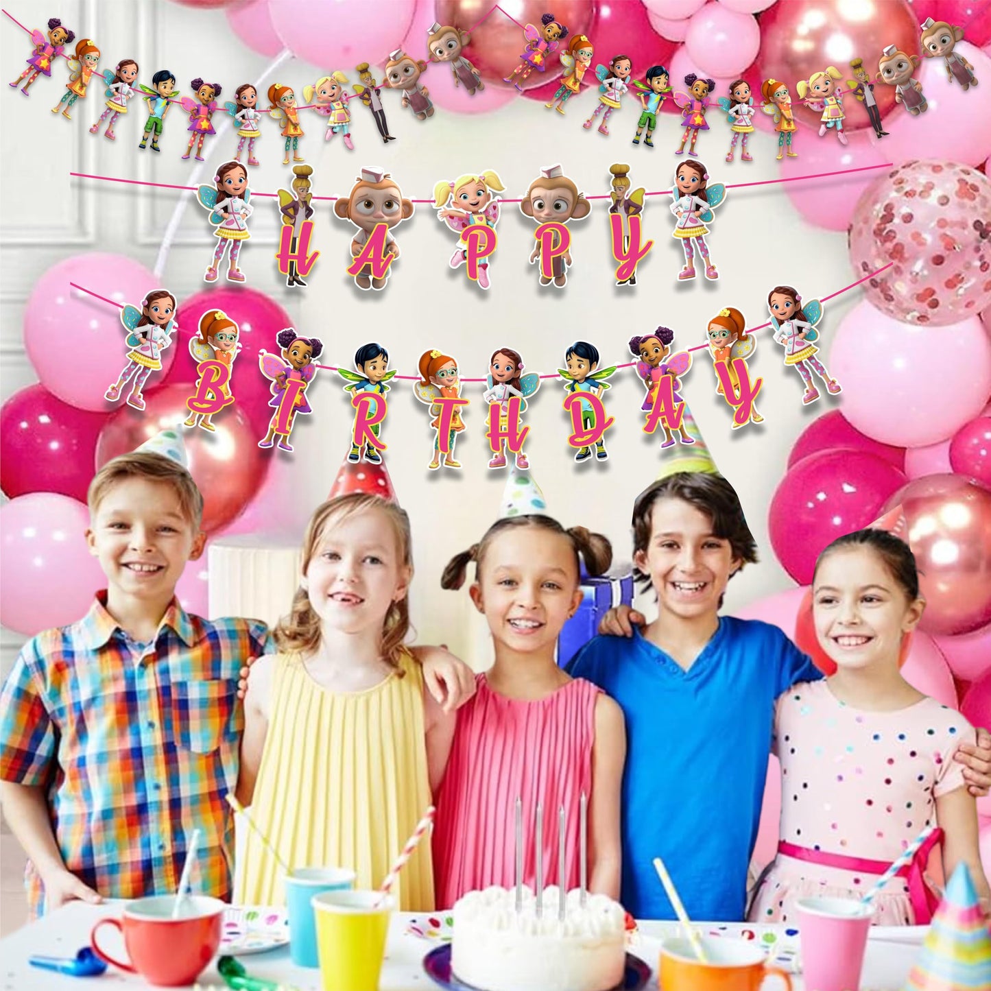 Buterbean Cafe Theme Birthday Party Supplies – Cute Café Inspired Party Decoration Set for Birthday Celebrations, Decorative Table Styling Items for Themed Events, Dessert Table Setup.
