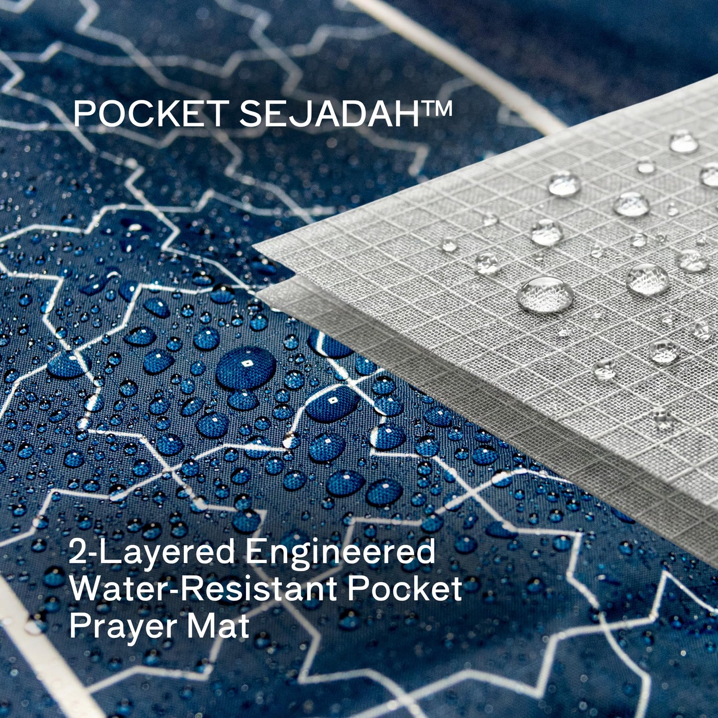 TAKVA The Pocket Sejadah™ | Portable Foldable Travel Prayer Mat, Waterproof, Ramadan/Eid Gift, Perfect Muslim Gift, Pocket Size (Design in Japan, Made in Turkey)