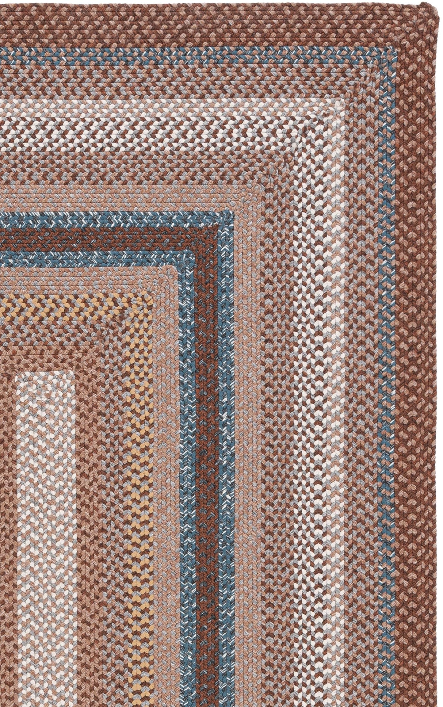 SAFAVIEH Washable Rug Outdoor Braided Collection - 2' x 3', Brown & Multi, Handmade & Reversible, Non-Shedding & Easy to Clean, Ideal for Entryway, Patio, Kitchen, Mudroom, Front Door (BRD313A)