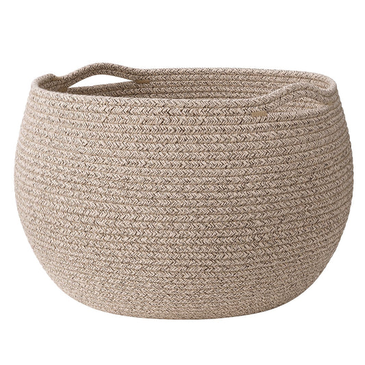 Goodpick Large Toy Storage for Kids, Woven Storage Basket for Home Decor, Baby Baskets for Baby Shower, Diaper Caddy Organizer for Nursery Living Room, Jute, 15.7"D x 10.5"H
