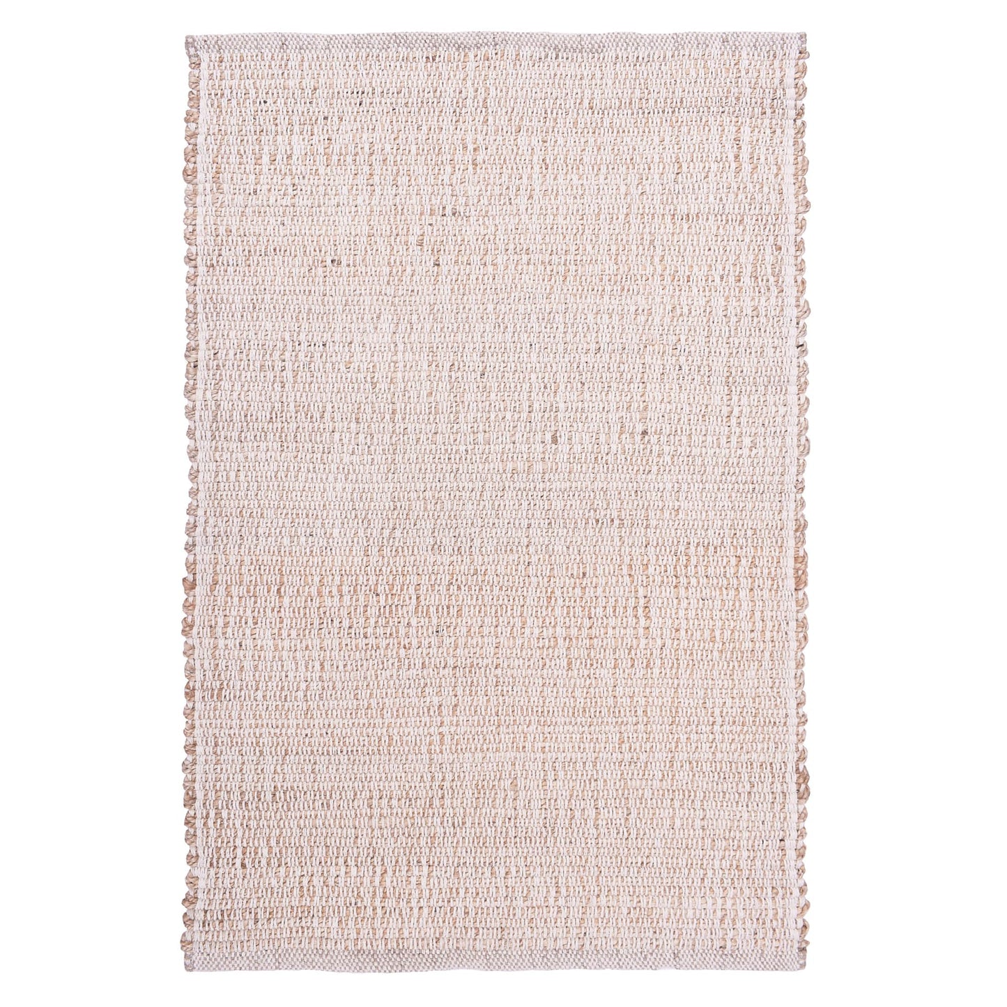Neutral Jute Boho Rug 2x3 ft Braided Rug 2X3 - Earthy Farmhouse Cotton & Jute Carpet - Braided Rug for Kitchen - Reversible Woven Rug